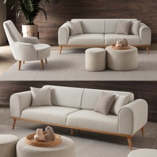 Rebul 3+1 Koltuk Takımı Krem Renk
