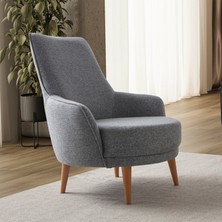 Edsy Home Rebull Keten Berjer Krem Tekli Koltuk