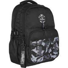 Relaxion 5 Bölmeli Su Itici Kumaş Kamuflaj Desen Ortaokul-Lise Çantası 21SYG40