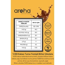 Aroha İkili Avantaj Paket Kakao Turna Yemişli Şeker İlavesiz Bitter Çikolata 110 g x 2 Adet