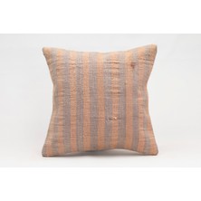 El Yapımı Kilimden Yapılmış Vintage Kırlent Kılıfı, Yün, 40X40 cm