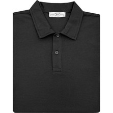 Süvari Bol Kesim Waffle Desenli Yumuşak Dokulu Çift Kat Yakalı Polo Yaka T-Shirt