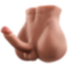 Lilitu Shop 2 İşlevli Gerçekçi Ölçülerde Realistik İleri Geri Hareketli 18 cm Penisli Girişli Erkek Vücut