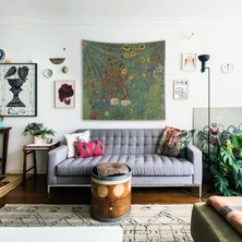 Farm Garden With Sunflowers Duvar Örtüsü - 135 cm x 135 cm