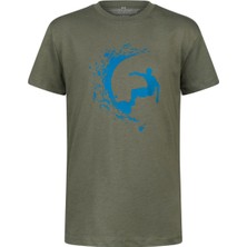 2AS Aja Çocuk Baskılı T-Shirt Haki 220