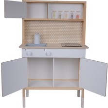 Musluktan Su Akan ve Led'li Ahşap Çocuk Mutfak Seti T1030