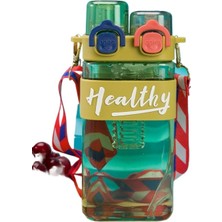 GXG Yeni Çift Içecek Çift Kapaklı Çocuk Pipetli Bardak (Yurt Dışından)