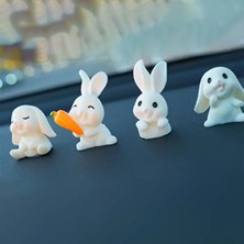4'lü Mini Tavşan Torpido Araba Süsü Ayna Torpido Araç Süsü