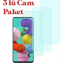 Samsung Galaxy A51 Temperli Kırılmaz Cam Ekran Koruyucu 3 Lü Set