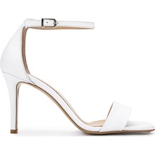 Tamer Tanca Kadın Hakiki Deri Beyaz Topuklu Ayakkabı 1132 4186 Bn Ayk Y25 Beyaz Dr