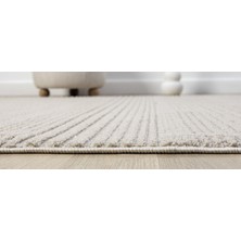 Step Serisi Naturel Bukleli Yumuşak Dokulu Iskandinav Dokuma Halı