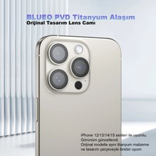 PVD iPhone 16 Pro Max Uyumlu Siyah Black Paslanmaz Çelik Çizik Işık Engelleyici Kamera Lens Koruyucu