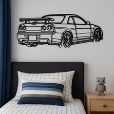 Gtr R34 Temalı Metal Duvar Tablosu