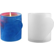 Silikon Kalıp Beton Yarım Kalp Çiçek Saksıları Sukulent Saksılar ve Mumluk Kalıbı