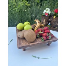 Sammwood Doğal Ahşap Sunumluk Standı , Ahşap Kek Standı , Ahşap Meyve Tabağı , Ayaklı Doğal Ahşap