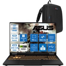 Asus Tuf Gaming F16 FX608JHR 14. Nesil Intel I7-14650HX 24GB Ddr5 256GB SSD 8GB/RTX5050 115W 165Hz 16"wuxga Fhd+ 300NITS IPS WIN11PRO Gaming Bilg. WRV055P01+ZETTAÇANTA