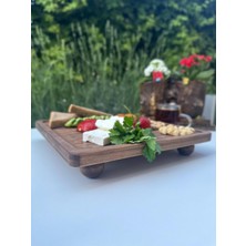 Sammwood Doğal Ahşap Sunumluk Standı , Ahşap Kek Standı , Ahşap Meyve Tabağı , Ayaklı Doğal Ahşap