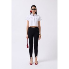 Arben Boutique Kurdele Detay Crop Gömlek