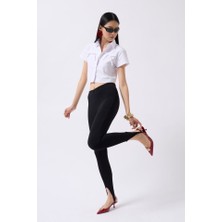 Arben Boutique Kurdele Detay Crop Gömlek