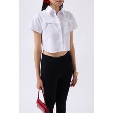 Arben Boutique Kurdele Detay Crop Gömlek