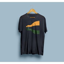 Oversize Hindistan Bayrağı Tasarım Unisex T-Shirt