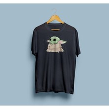Oversize Baby Yoda Baskılı Unisex T-Shirt