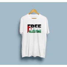 Oversize Filistine Özgürlük Tasarım Unisex T-Shirt