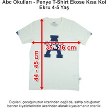 Abc Okulları Penye T-Shirt Ekose Kısa Kol Ekru 4-5 Yaş