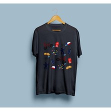 Oversize Stranger Things Eşyalar Baskılı Unisex T-Shirt