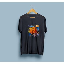 Oversize Basketbol Topu Tasarım Unisex T-Shirt