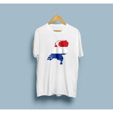 Oversize Netherlands / Hollanda Haritası Tasarım Unisex T-Shirt