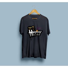Oversize Happy Halloween Tasarım Unisex T-Shirt