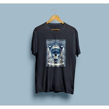 Oversize Iskelet Kurukafa Tasarım Unisex T-Shirt