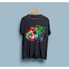 Oversize Video Oyunu Retro Tasarım Unisex T-Shirt