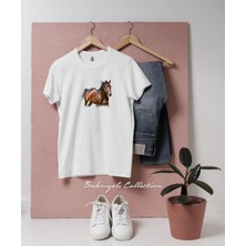 Oversize Mustange Horse _ At Tasarımlı Unisex T-Shirt