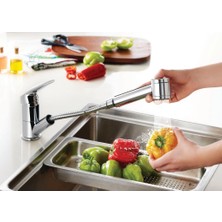 Vitra Harmony A41864EXP Pull-Out Eviye Bataryası, Krom