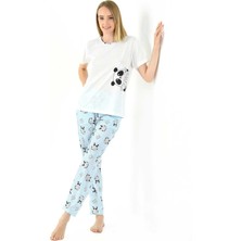 Yeni İnci Panda Baskılı Pijama Takımı