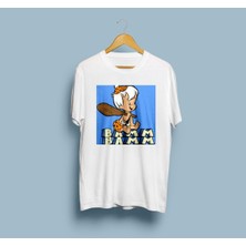 Oversize Taş Devri Tasarım Unisex T-Shirt