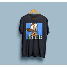 Oversize Taş Devri Tasarım Unisex T-Shirt