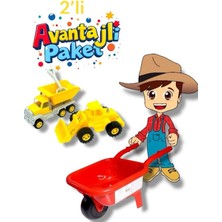 Serenity Haven Oyuncak El Arabası + Ikili Inşat Aracları 2 Li Set Avantaşlı Paket