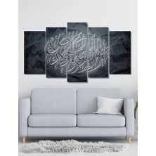 5 Parça Ahşap Gri Dini Duvar Dekoru Salon Oturma Yatak Odası Için 110X60CM Tablo Seti