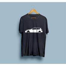 Oversize Honda Civic Araba Tasarım Unisex T-Shirt