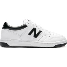 New Balance BB480 Leather Mens Sneaker White Hakiki Deri Unisex Günlük Spor Ayakkabı Beyaz