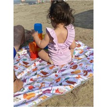 Serenity Haven Zoo, 145X150CM Ebatında, Plaj Örtüsü, Su Geçirmez, Ekoteks 100 Sertifikalı