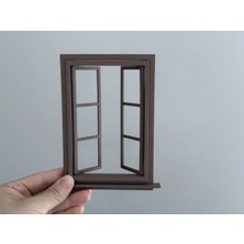 1/12 Maket Pencere Minyatür Diorama Eşya Aksesuar