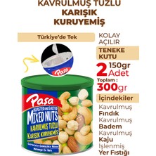 Paşa Kuruyemiş Kavrulmuş Karışık Kuruyemiş Teneke Kutu 150 gr x 2 Adet