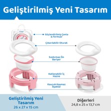 Guqqo Lazımlık, Portatif Katlanabilir Taşınabilir Seyahat Çocuk Tuvaleti, Klozet Adaptörü, Pembe
