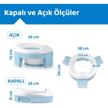 Guqqo Lazımlık, Portatif Katlanabilir Taşınabilir Seyahat Çocuk Tuvaleti, Klozet Adaptörü, Mavi
