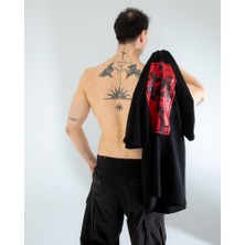 Oversıze Unisex Baskılı T-Shırt Tyson Black