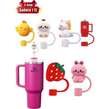 Kelira Quencher Termos Uyumlu Termos Aksesuar / Pipet Koruyucu / Silikon Pipet Ucu Kapak / 10mm Uyumlu